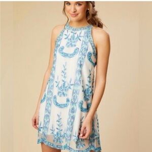 Altar'd State Blue and Green Lace Detail